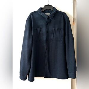 Berkley Jensen Lined Wool Blend Men’s Long Sleeved Shirt Jacket